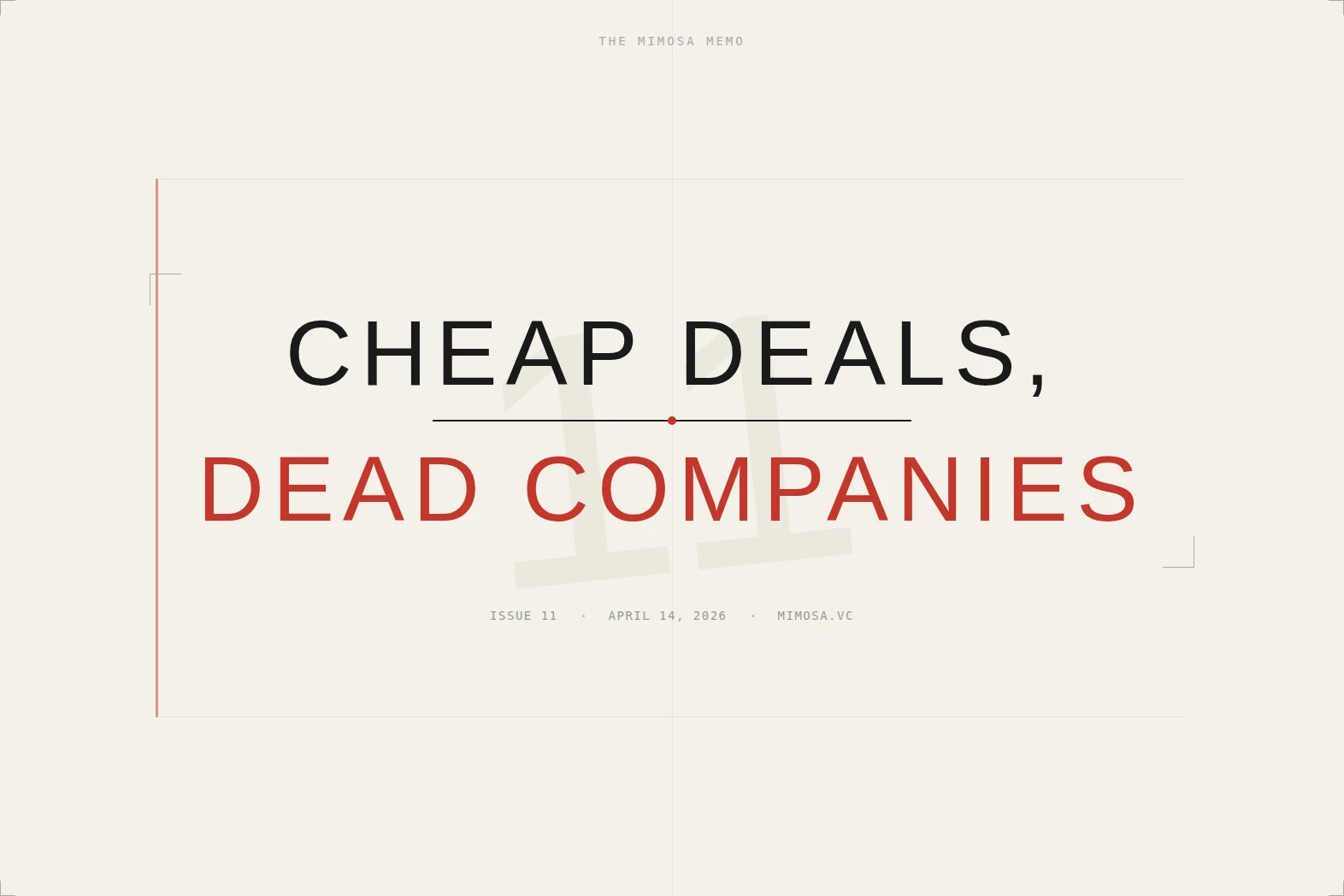 Cover for Cheap Deals, Dead Companies