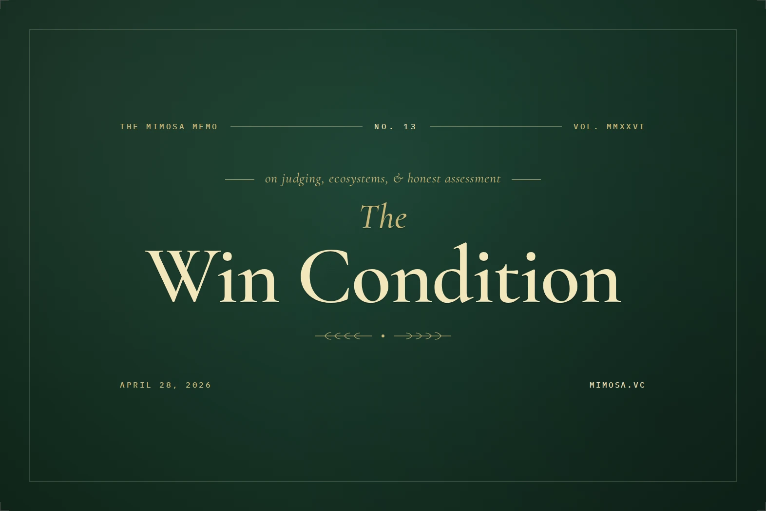 Cover for The Win Condition