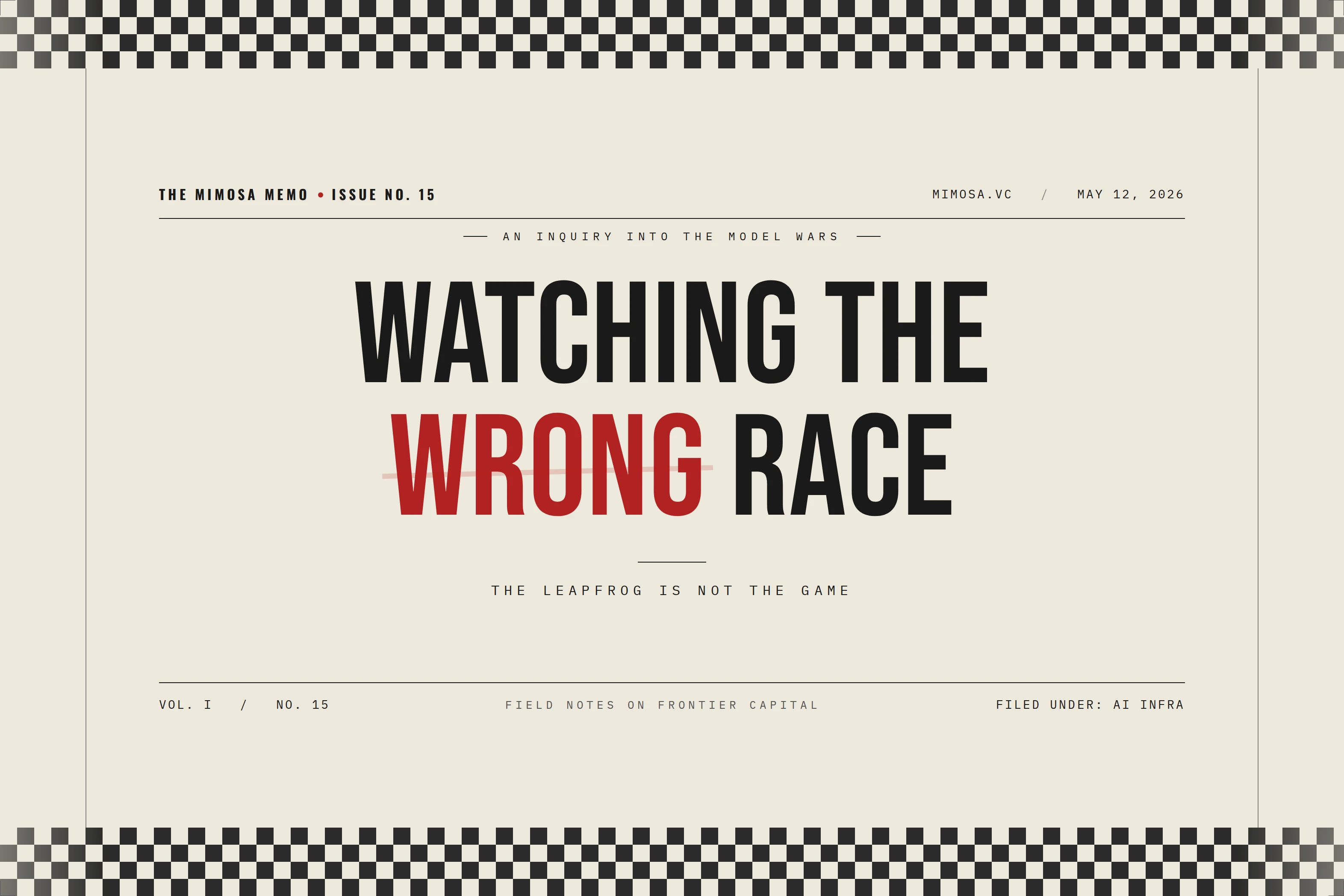 Cover for Watching the Wrong Race