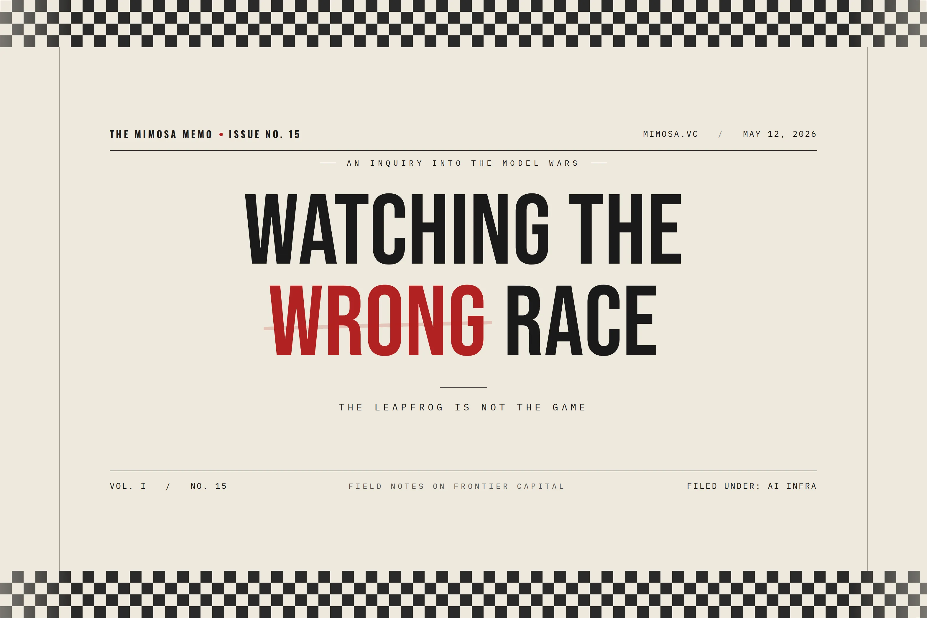 Watching the Wrong Race
