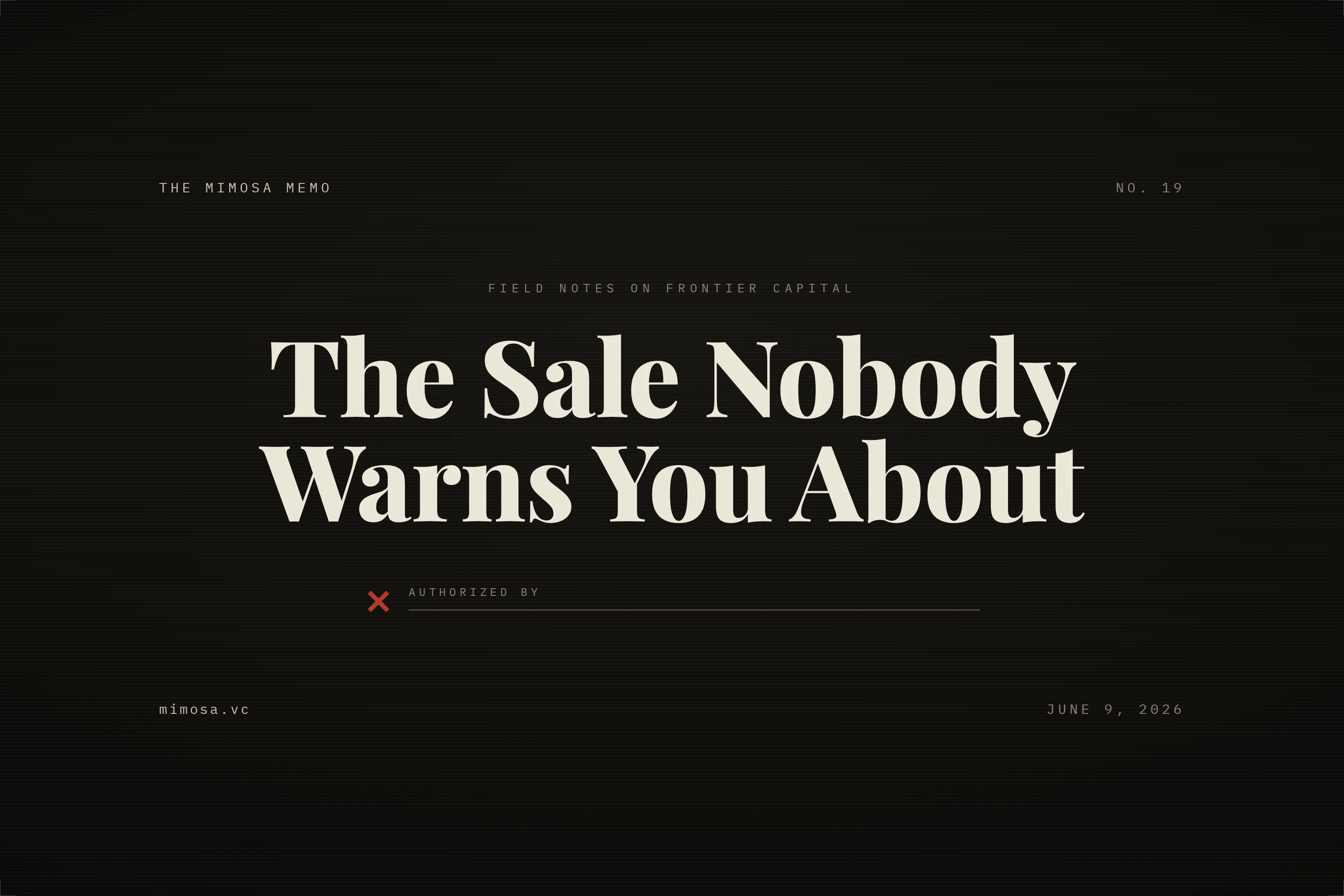 Cover for The Sale Nobody Warns You About