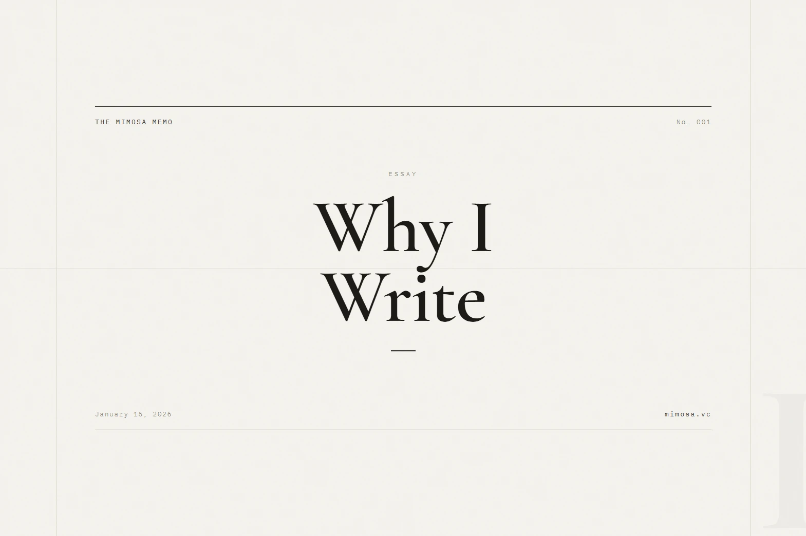 Cover for Why I Write