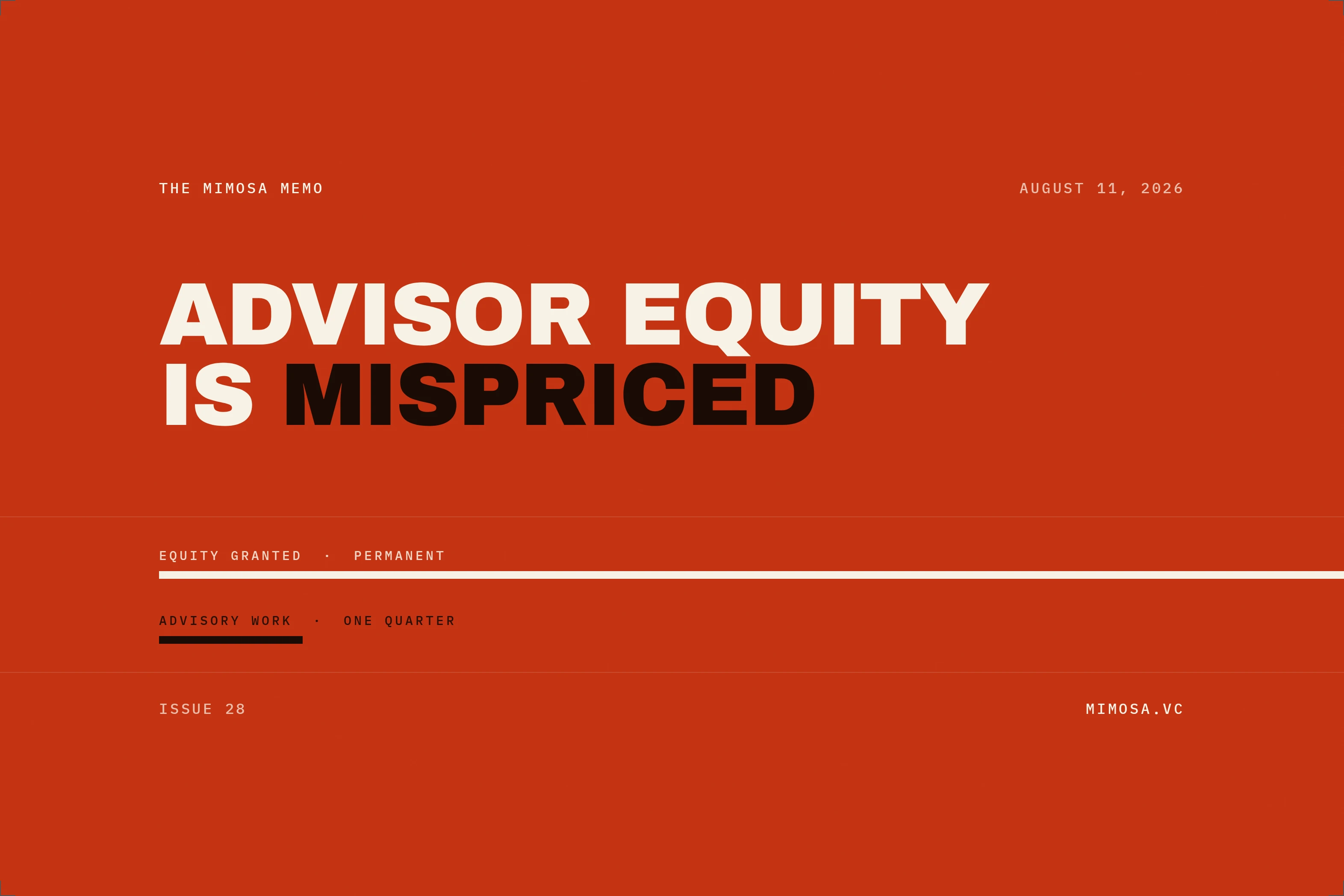 Advisor Equity Is Mispriced