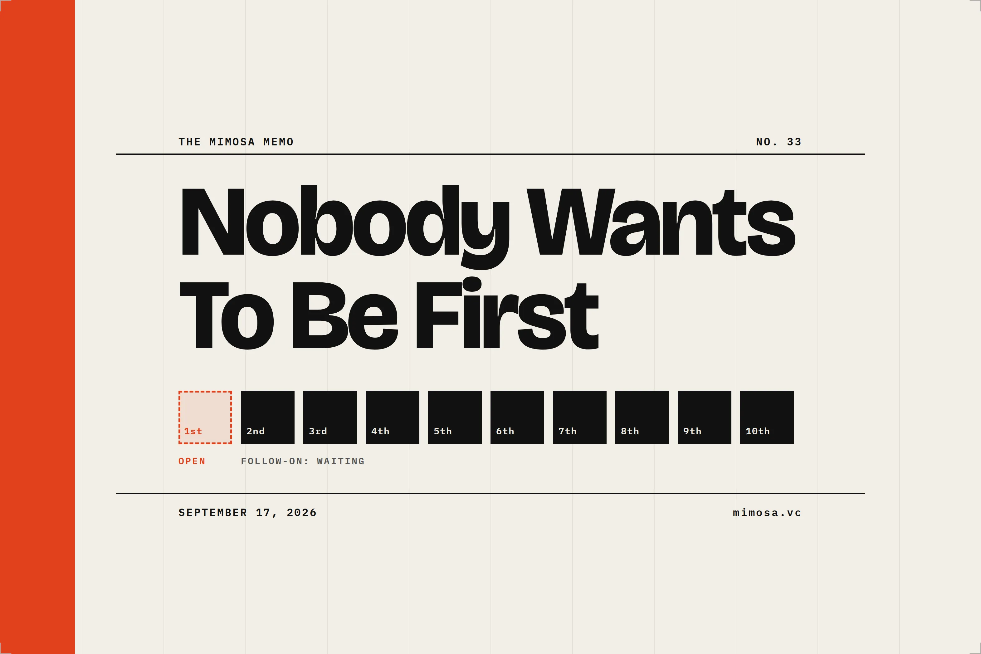 Nobody Wants To Be First