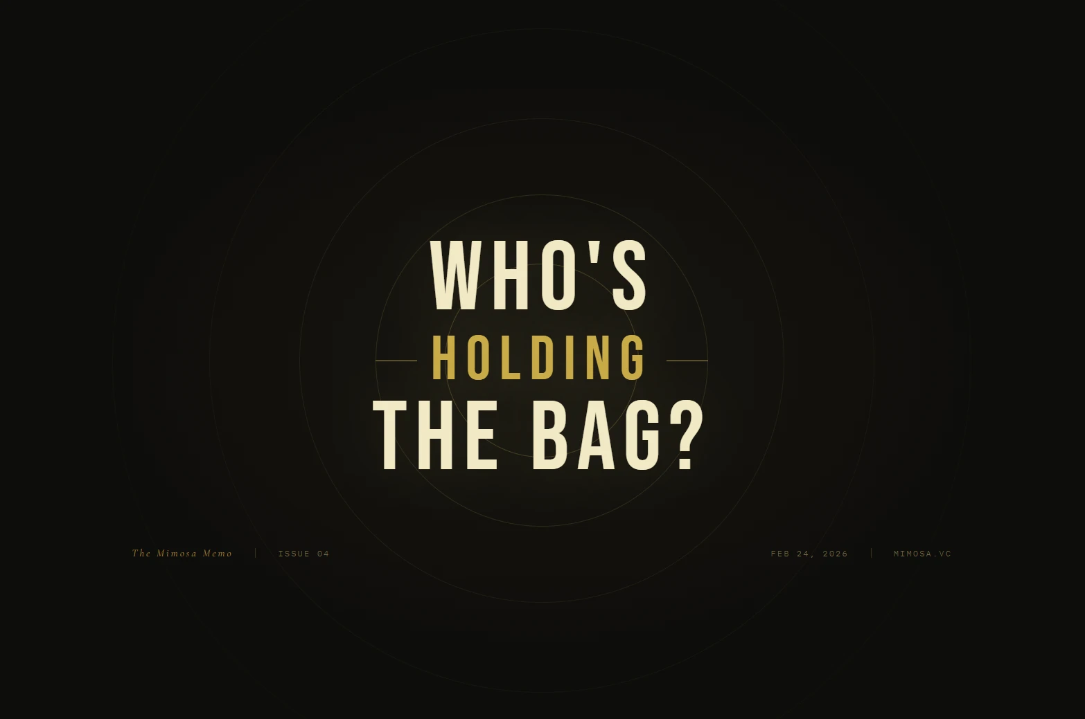 Cover for Who's Holding the Bag?