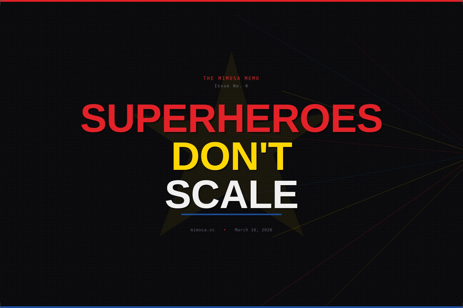Cover for Superheroes Don't Scale