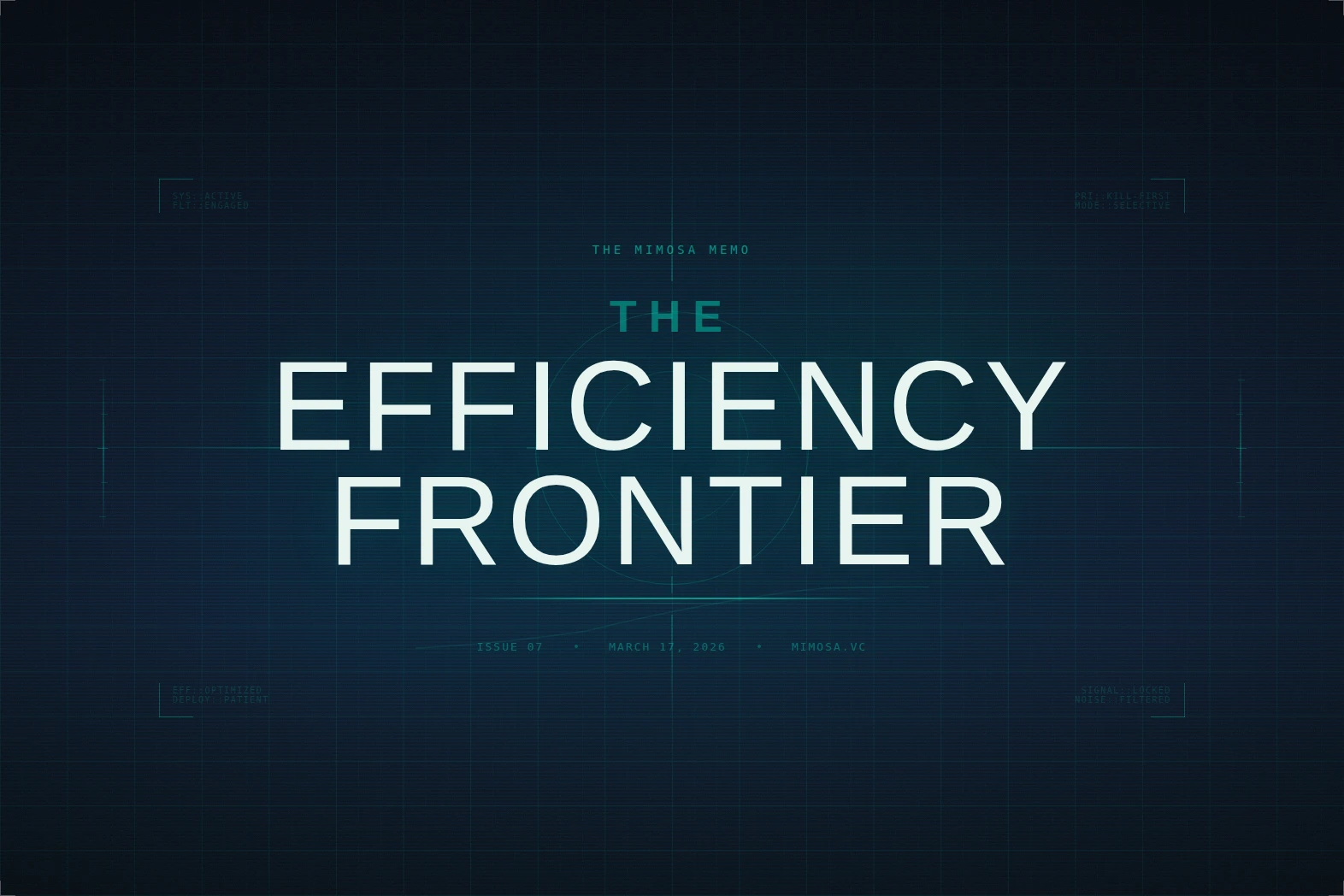 Cover for The Efficiency Frontier